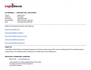 Legal Line A2J - Notes For Osgoode Students page1